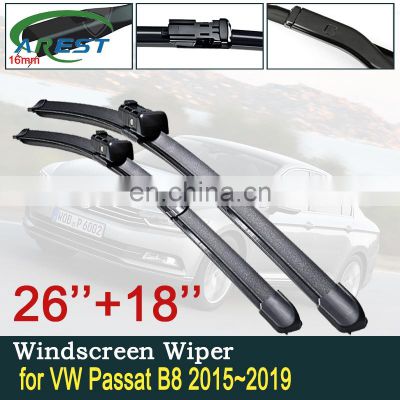 for Volkswagen VW Passat B8 2015~2019 Car Wiper Blade Front Windscreen Windshield Wipers Car Accessories 2016 2017 2018 2PCS