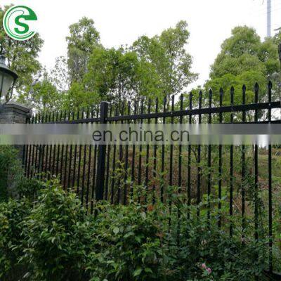 Zinc tubular fence panels, cheap decorative galvanized steel fencing