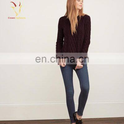 Warm Wool Private Label Knitted Winter Sweater for Women photo-2