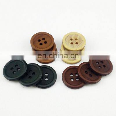 Fake Wooden Flatback Custom Resin Button 4 Holes