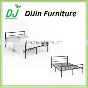 New Simple Designs latest double bed designs, modern square metal tube bed frame