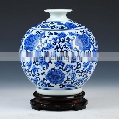 hot sale high quality custom made blue and white chinese vase