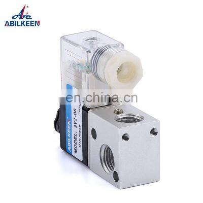 Effective Pneumatic Best Selling 3V1-08 AC110V Normally Closed 3/2 Way Thread Size G1/4 Solenoid Valve DC24V