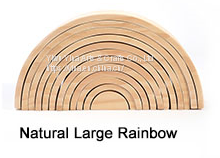 Educational Grimms Natural Wooden Stacking Toys Large Rainbow Building Blocks for Kids photo-5