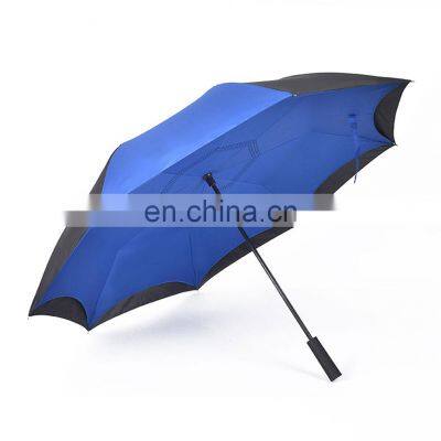 Automatic Reflective Straight Double, Uv Umbrella Custom Logo Parasol Umbrella Windproof For Adults/