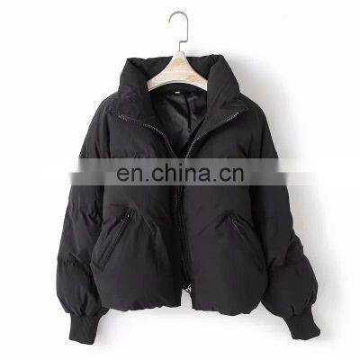 2021 Autumn and Winter New Lazy Wind Thickened Loose Cotton Jacket Trend Women's Cotton-padded Jacket Bread Jacket photo-3