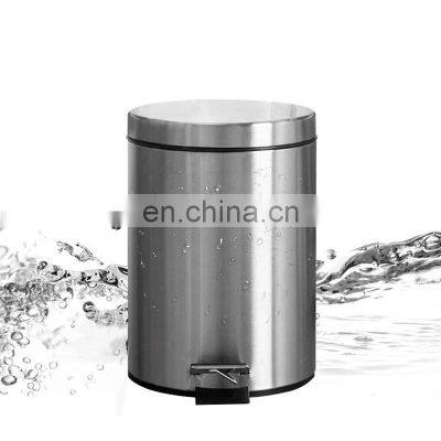 Bathroom cleaning stainless steel garbage bin bathroom medical waste bin with foot pedal