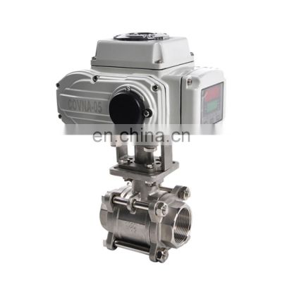 12V 24V 220V 3 PCS Stainless Steel On Off Type Electric Actuator Motorized Electric Water Flow Control Ball Valve