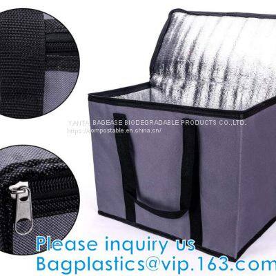 Reinforced Food Delivery Insulated Cooler Bag, Promotional Custom Recyclable Aluminum Foil Picnic Insulated Lunch photo-5