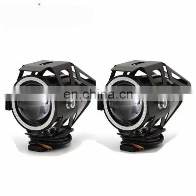 Hot selling  Angel eyes led spot light for Motorcycle  Mini U7  transformer flash led light for Motorcycle