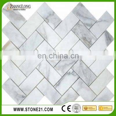 Chinese Cheap Herringbone Pattern,herringbone Pattern Tile Marble Mosaic Pattern photo-5