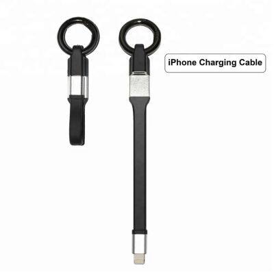 portable mfi certified 8pin usb cable  quick charger keychain data cable  for iPhone 8/8Plus