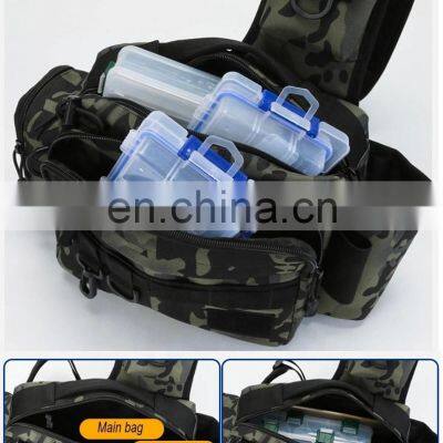 Multifunctional Fishing Tackle Bags Single Shoulder Crossbody Bag Waist Pack Fish Lures Gear Utility Storage Fishing Bag photo-3