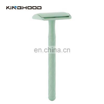 Private Label Eco Friendly Sustainable Face Lady Women Bikini Double Edge Shaving Razor photo-2