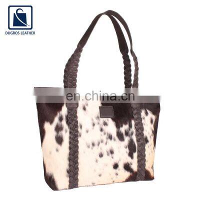 Bulk Quantity Supplier of Trendy Design Cotton Lining Material Wholesale Women Genuine Leather Handbag