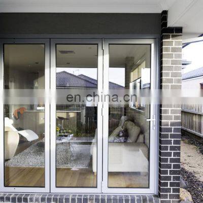 Apartment Aluminum French Doors Modern Folding Aluminum Door With Sidelight and Transom photo-3