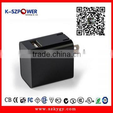 2016 G-series 10W K- 052100 Ygy Power Folding Plug Usb Charger 5V 2A 5v2.4a With UL