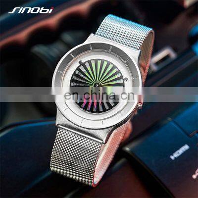 SINOBI Creative Rotate Dial Men Watch S9837G Sports Outdoor Watches Wrist Masculinity Montre Homme