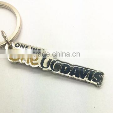 One world one UCdavis epoxy key chain metal key chain custom key chain