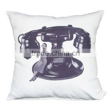 Telephone pattern printed cushion