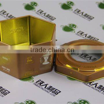 Hexagon Metal Box Small Tin Can photo-2