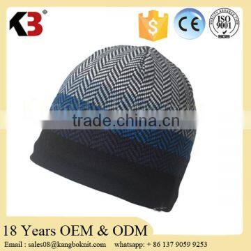 Fashion knitted acrylic beanie hat in winter for man custom cheap beanie hat custom knitted cuff beanie hat