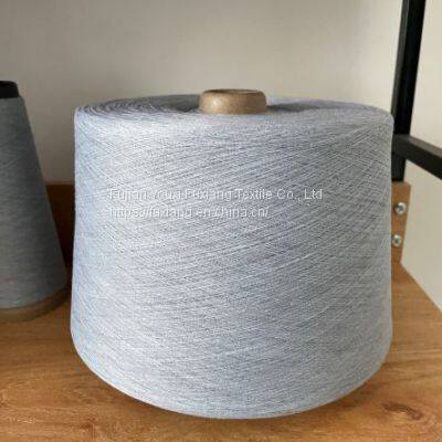 100% Polyester Ring Spun 30S/1 Grey Melange Yarn Waxing for Knitting photo-2