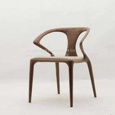 2023 New Design Armchair With Great Sensuality Carved in Wood