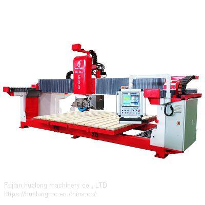 HUALONG Machinery HKNC-500 Multifunctional 5 Axis Cnc Router Bridge Saw Granite Marble Stone Cutting Machine With Milling photo-3