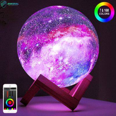 Personalized Photo Moon Lamp 16 Colors Remote Control Best 3D Printing Moon Light Lamp photo-3