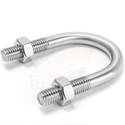 304 Stainless Steel U-bolt, Manufacturer Supply Hot-dip Galvanized U-shaped Wire, Square Arc Pipe Clamp Connecting Pair photo-5