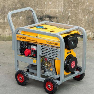 6kw dual power open diesel generator single/three phase in one