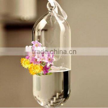 hanging glass flower water vase glass terrariums wholesale