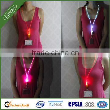 China wholesale new fashionable promotional light up LED lanyards