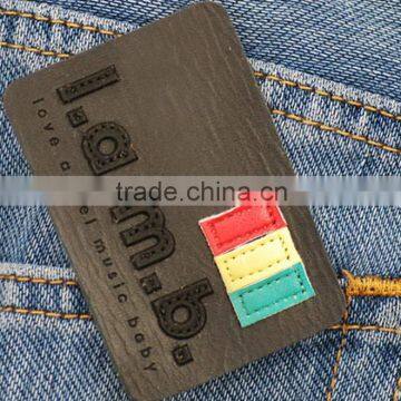 Made in China Trade Assurance Embossed Brown Leather Patches photo-6