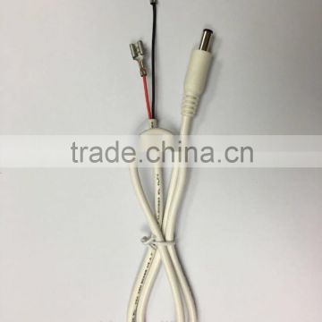 UL2464 20AWG 300V 80C White Color Cable With DC5.5x2.1 and KET tab Wire Harness