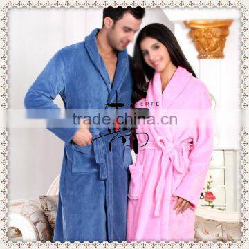 Wholesale high quality coral fleece hotel bathrobe