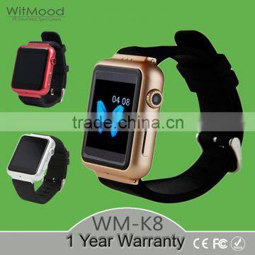 Smart Watch K8 Android 4.4 smartwatch with 2M pixels Webcam Wifi 3G for Android Smart phone Support SIM Card smartwatch phone