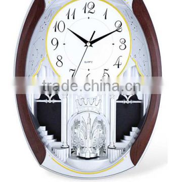 Big Size Rotating Design Plastic Quartz Wall Clock