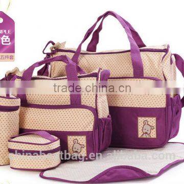 Newest Design 5 Set Microfiber Diaper Bag Mummy bag