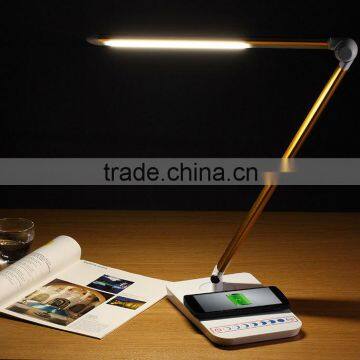 2014 The most popular multi function wireless charging desk writing Led lamp