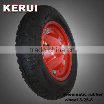 China super quality rubber wheel 3.25-8 for wheelbarrow direct manufactory supplier