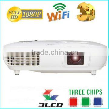 2014 New arrival 3LCD 1080P 3000 high lumen led projector/rear projector passive 3d