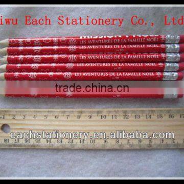 7'' Natural High Quality Heat Transfer Pencil Wooden HB Pencil With Eraser