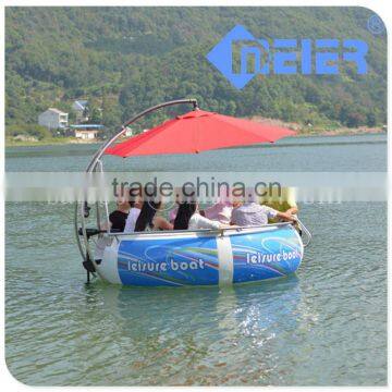 Leisure boat by electric motor bbq donut design