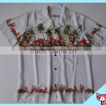 2014 In Stock Sample Summer Beach Shirt Bright Funky Colour Hawaiian Shirts