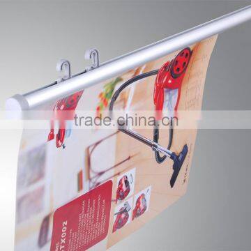 Black endcap and sliver body aluminium display banner