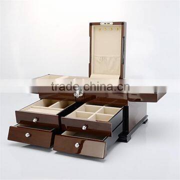 New Arrive Luxury PE Lacquered High Glossy Watch Box Jewelry Box With Drawers photo-4