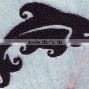 Nice fishes products for embroidery patches on garment.