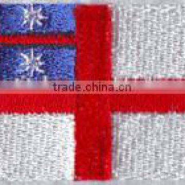 Better finish high quality 100% cheap embroidery country flag patch